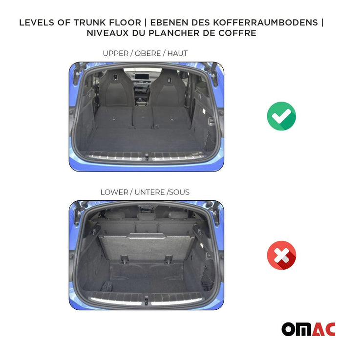 OMAC Cargo Mats Liner for Ford EcoSport 2018-2022 Upper Waterproof TPE Black