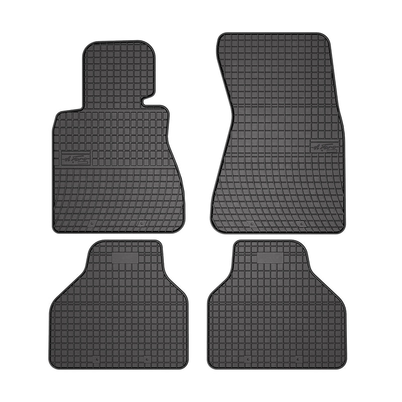 2002-2008 BMW 7 Series E66 Sedan Floor Mats Liners Full Set All Weather Rubber Black