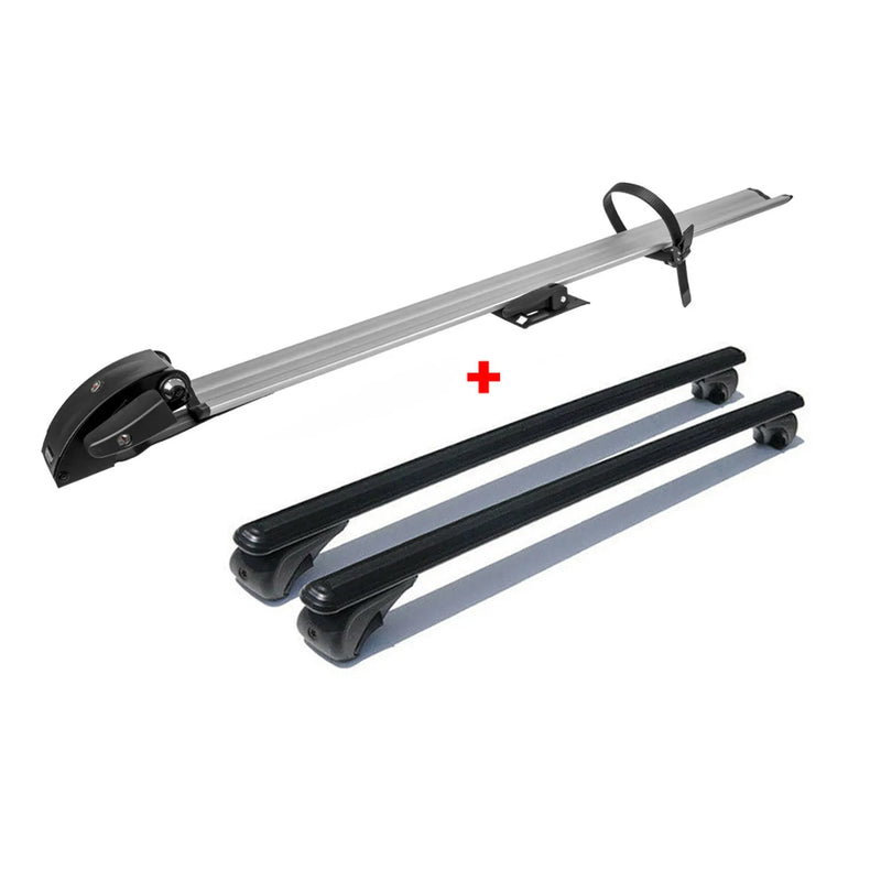 Cross Bar Pro Bike Carrier Set Roof Mount Rack Aluminum 59" Black