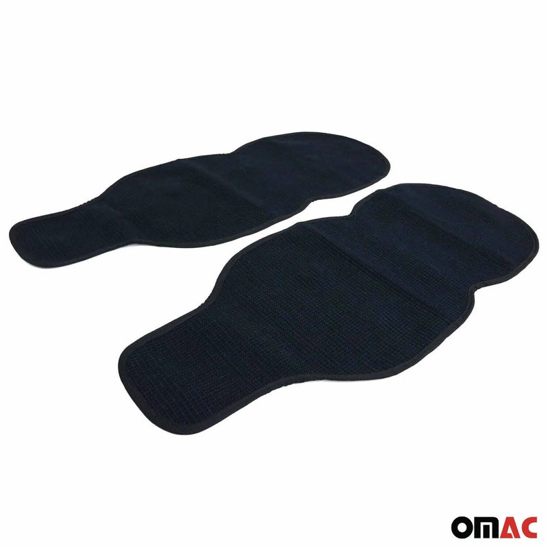 RAM Antiperspirant Front Seat Cover Pads Black Dark Blue 2 Pcs