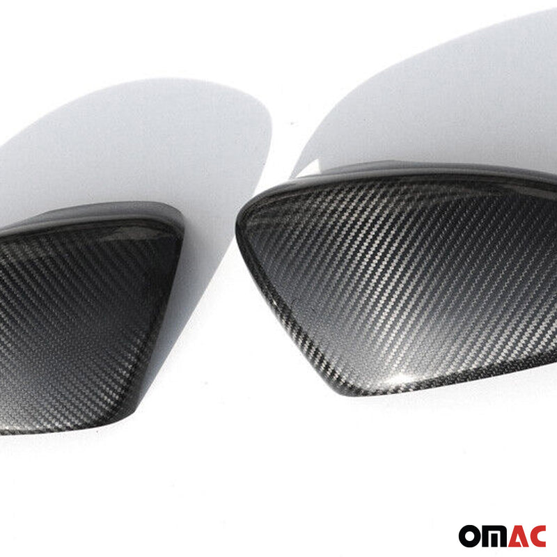 2012-2014 VW Passat B7 Side Mirror Cover Caps Carbon Fiber Black 2 Pcs