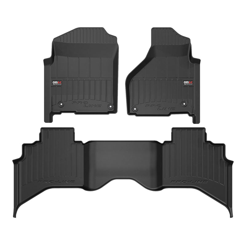 2012-2024 RAM 1500 / 1500 Classic Quad Cab Premium Floor Mats Liners Full Set All Weather Heavy Duty