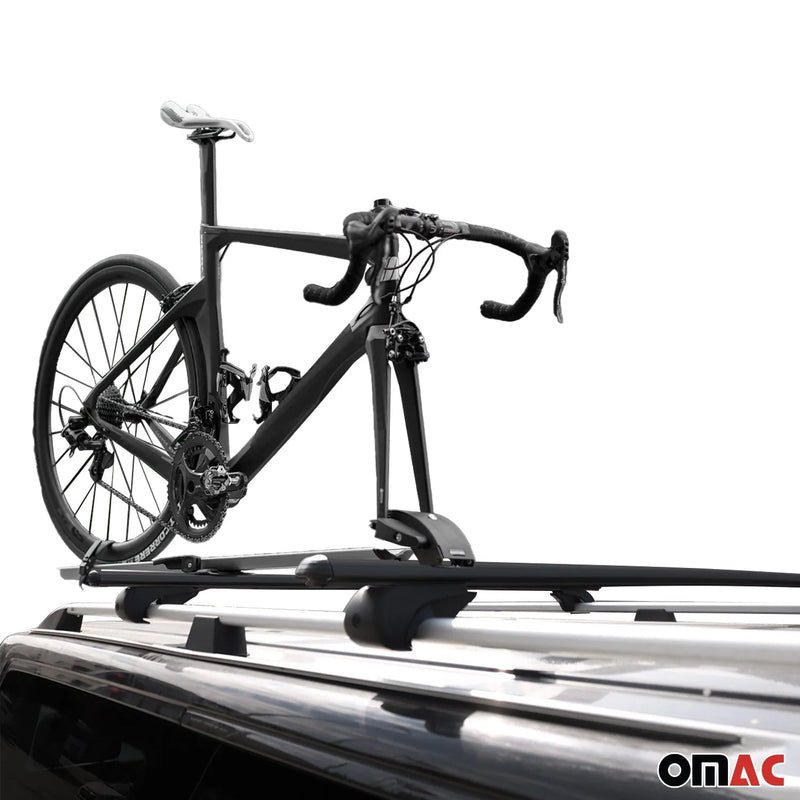 Cross Bar Pro Bike Carrier Set Roof Mount Rack Aluminum 59" Black