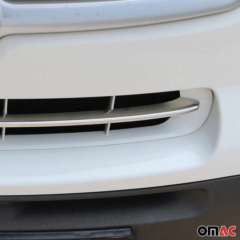 2014-2020 Fiat 500L Popstar Front Bumper Grill Trim Molding Steel Silver