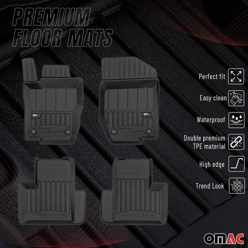 2007-2012 Mercedes GL Class X164 Premium Floor Mats Liners Full Set All Weather Heavy Duty Black