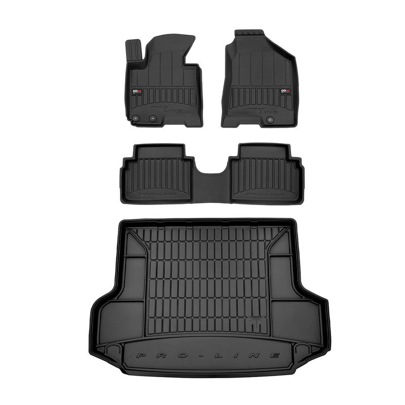 2010-2015 Hyundai Tucson Premium Floor Mats & Cargo Liner Full Set All Weather Heavy Duty Black