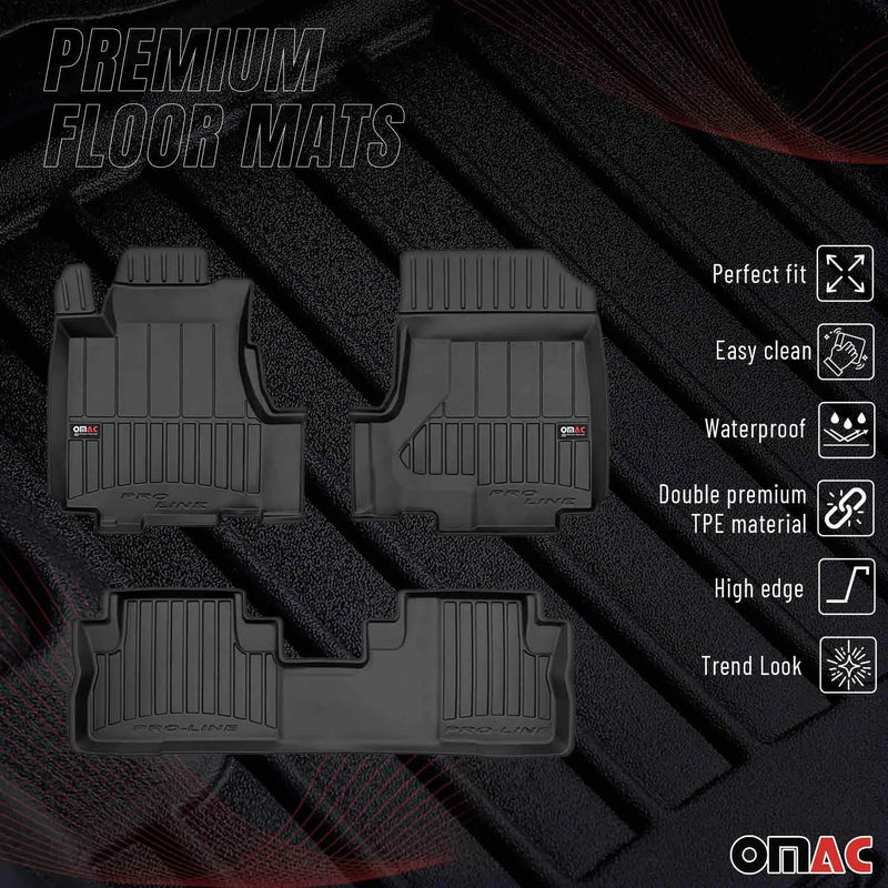 2007-2011 Honda CR-V Premium Floor Mats Liners Full Set All Weather Heavy Duty