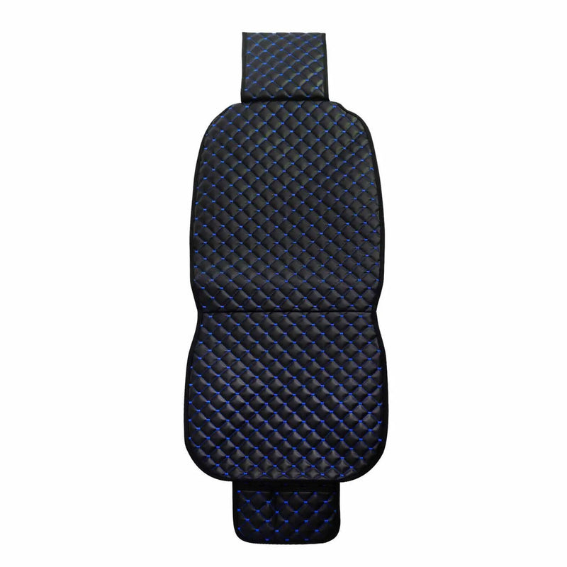 Car Seat Cover Black with Blue Breathable Cushion PU Leather Pad Therapeutic