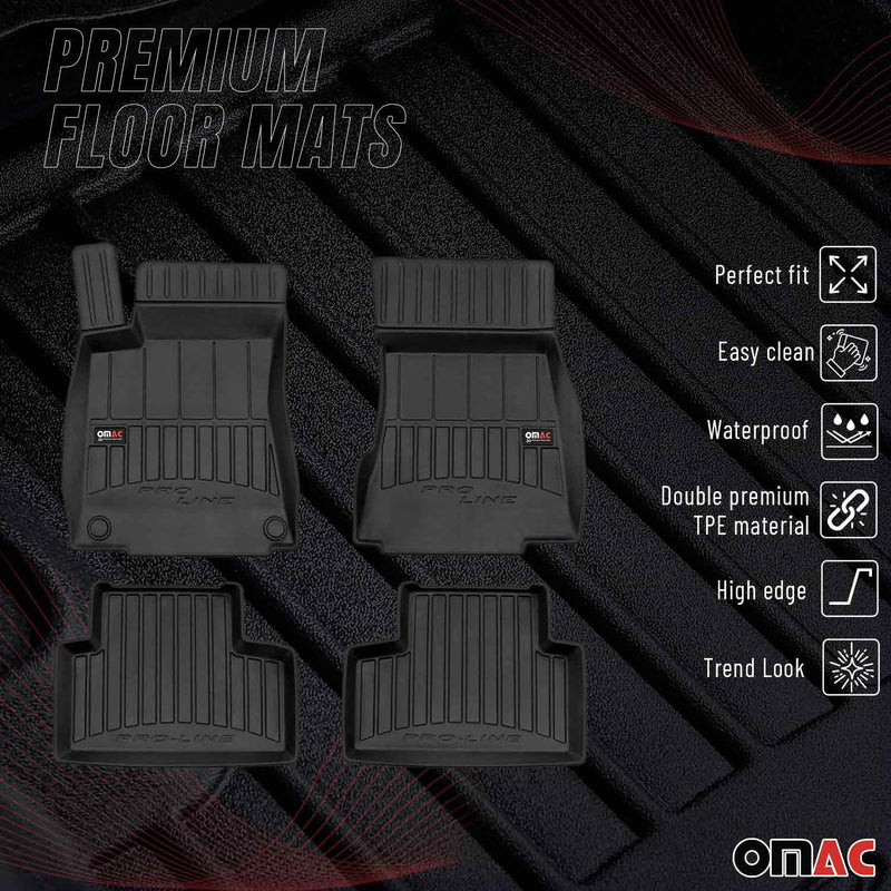 2020-2024 Mercedes GLB Class X247 Premium Floor Mats Liners Full Set All Weather Heavy Duty Black