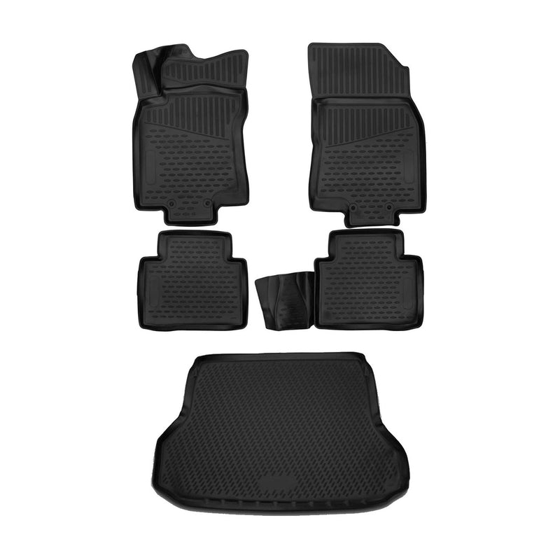 2014-2020 Nissan Rogue Floor Mats & Cargo Liner Full Set All Weather Black