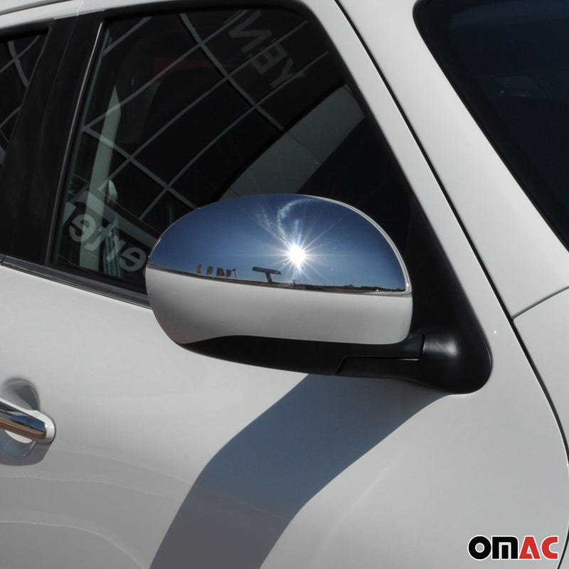 2011-2014 Nissan Juke Side Mirror Cover Caps Steel Silver 2 Pcs