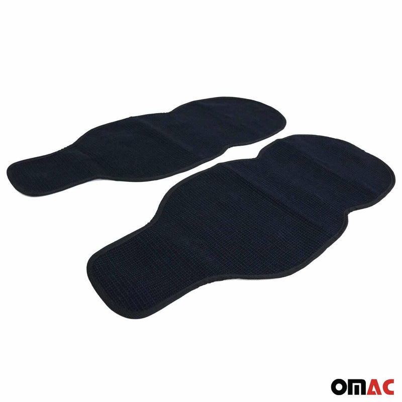 Mazda Antiperspirant Front Seat Cover Pads Black Dark Blue 2 Pcs