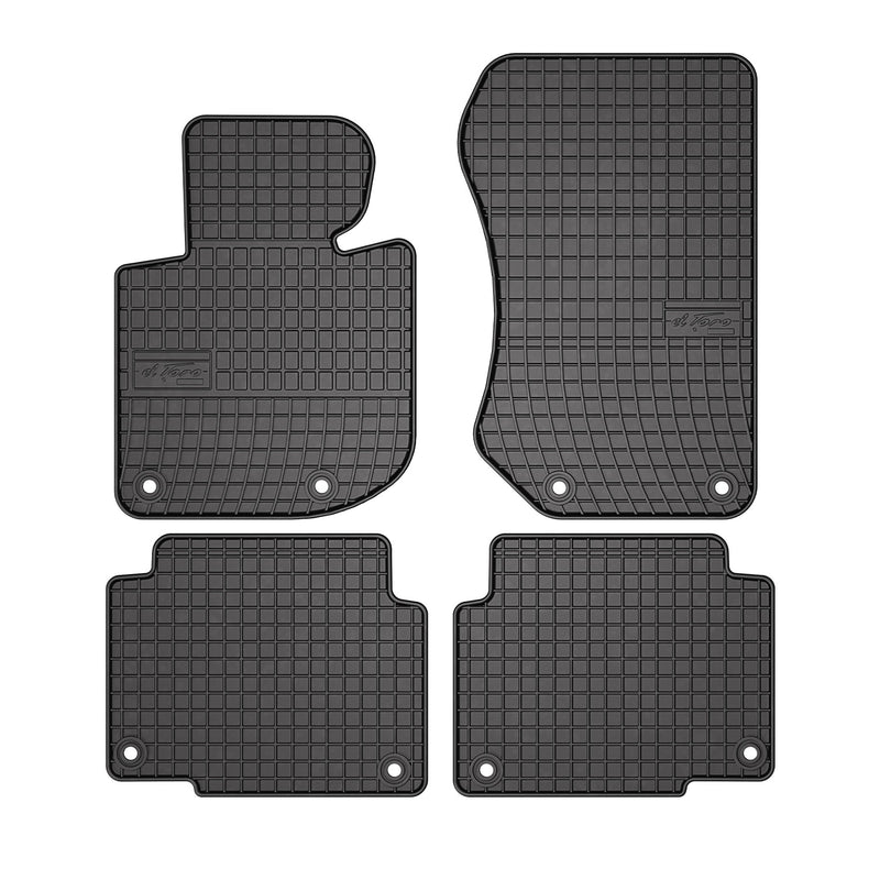 1992-1998 BMW 3 Series E36 Sedan Floor Mats Liners Full Set All Weather Rubber Black