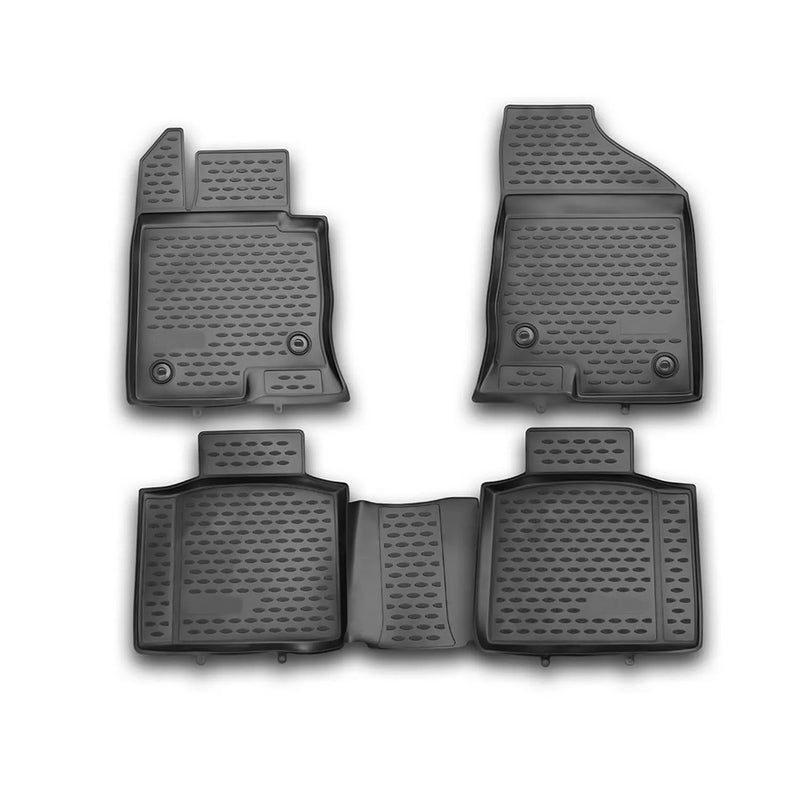 2014-2016 Kia Cadenza Floor Mats Liners Full Set All Weather Black