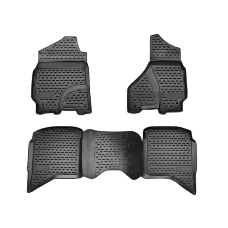 2009-2018 RAM 1500 Crew Cab Floor Mats Liners Full Set All Weather Black