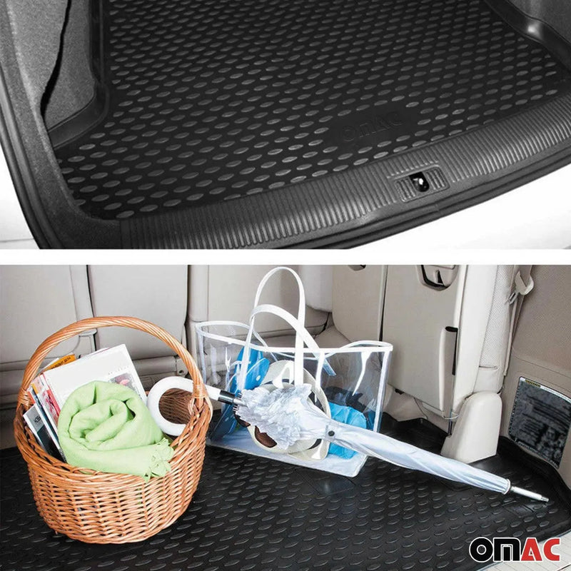 OMAC Cargo Mats Liner for Fiat 500 2012-2016 Rear Trunk Mat Black - OMAC USA