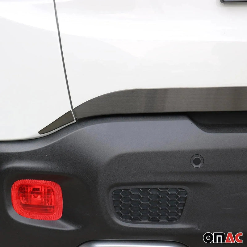 Rear Trunk Molding Trim for Jeep Renegade 2015-2018 Brushed Steel Dark 3 Pcs - OMAC USA