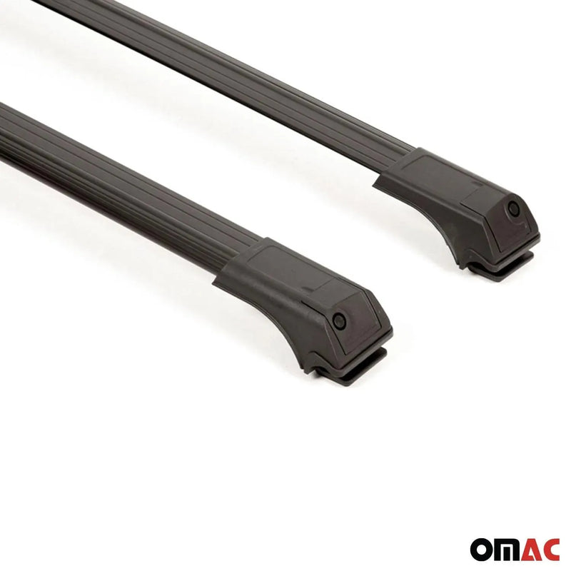 Raised Roof Rack Cross Bars Carrier for Ford Transit Connect 2010-2013 Black 2x - OMAC USA