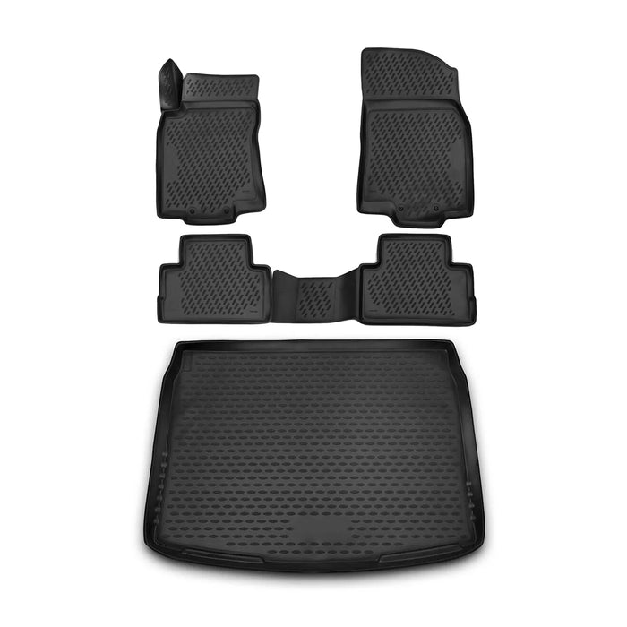 OMAC Premium Floor Mats & Cargo Liners for Nissan Rogue Sport 2017-2022 Black