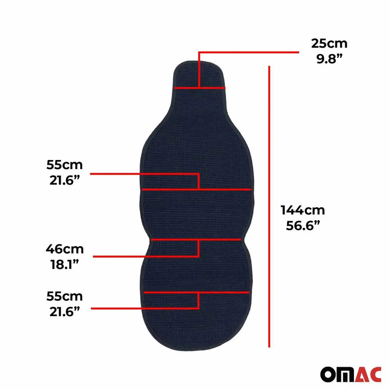 Pontiac Antiperspirant Front Seat Cover Pads Black Dark Blue 2 Pcs