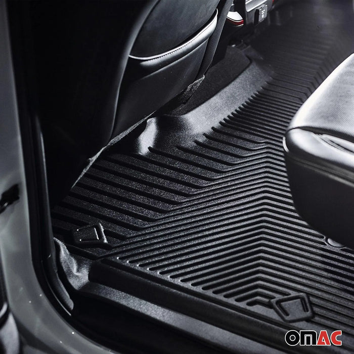 OMAC Premium Floor Mats for Ford F-150 2009-2014 Rear Heavy Duty Black