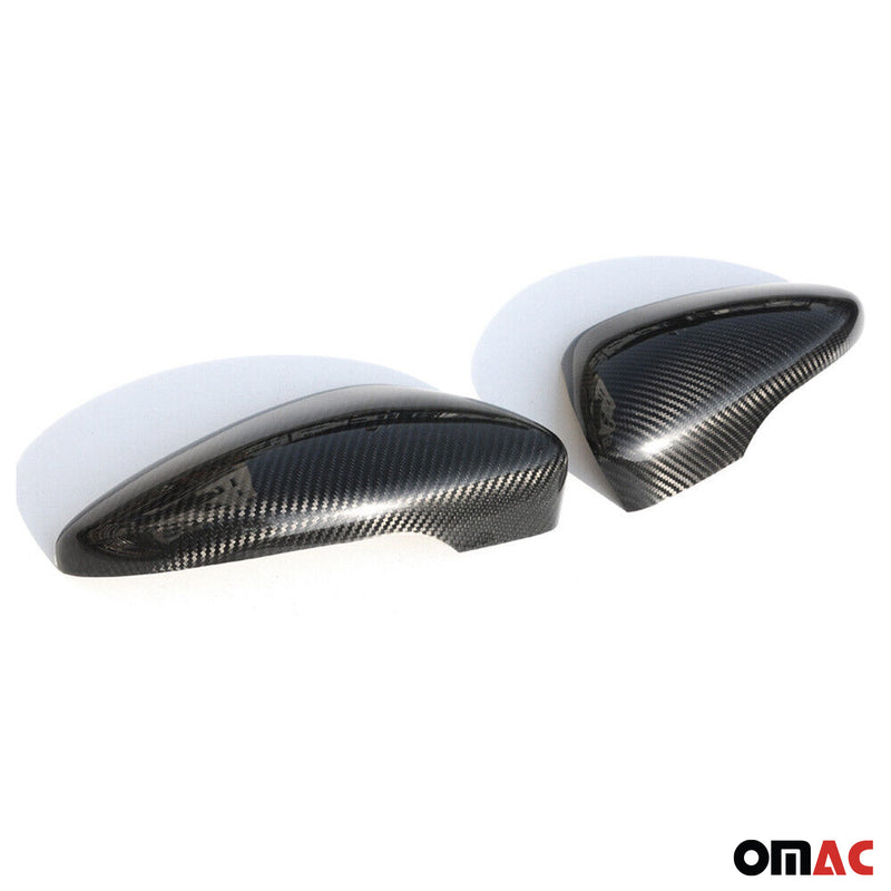 2012-2019 VW Beetle Side Mirror Cover Caps Carbon Fiber Black 2 Pcs