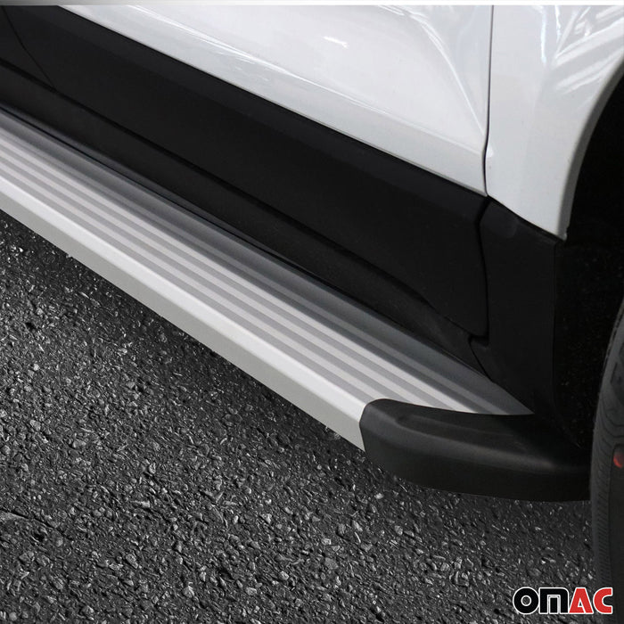 Running Boards Side Step Nerf Bars for Nissan Qashqai +2 NJ10 2009-2013 Alu Gray