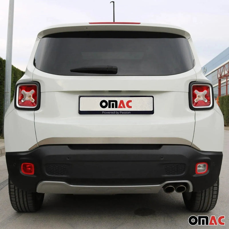 Rear Trunk Lid Molding Trim for Jeep Renegade 2015-2018 Steel Silver 3 Pcs - OMAC USA