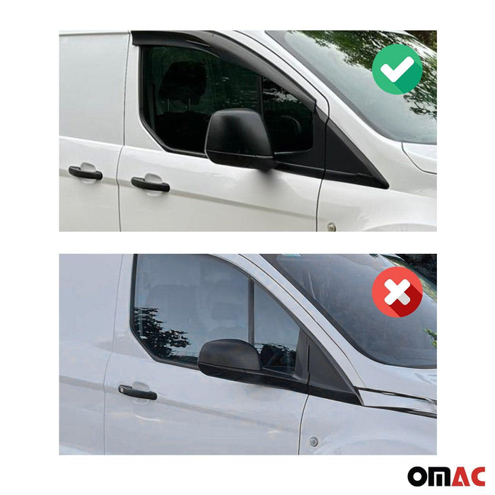 Side Mirror Cover Caps Fits Ford Transit Connect 2014-2019 Chrome Silver 2 Pcs