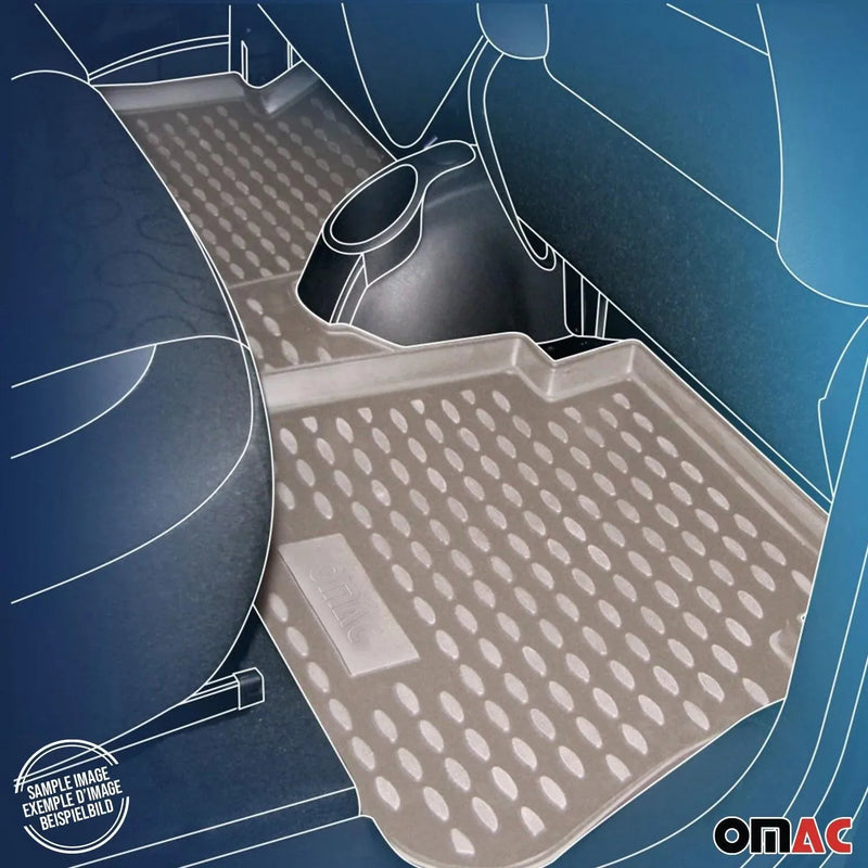 OMAC Floor Mats Liner for Toyota Sienna 7 Seats 2013-2020 Beige TPE All-Weather - OMAC USA