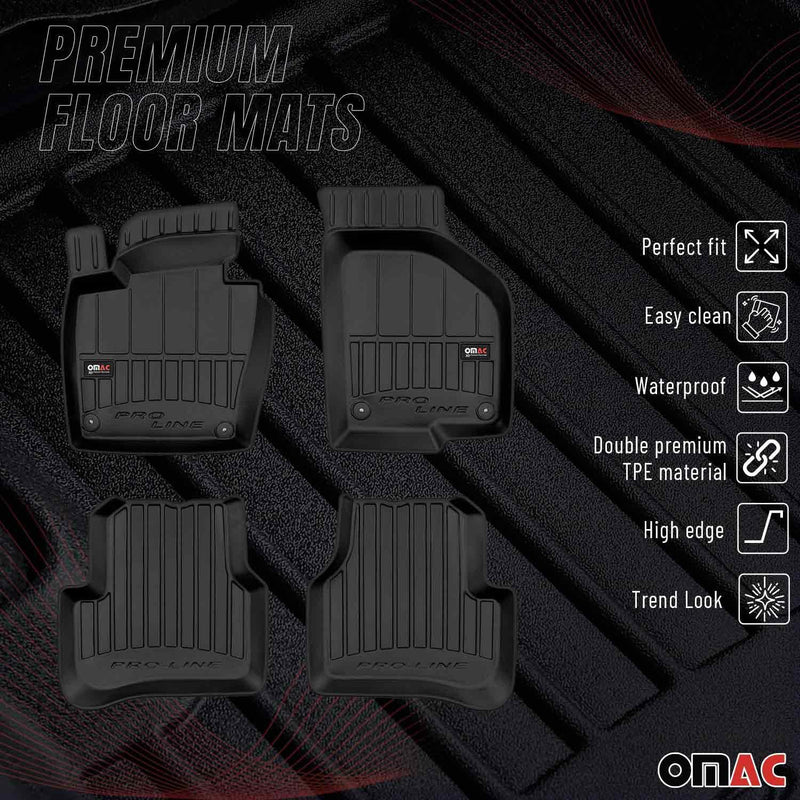 2009-2017 VW CC Premium Floor Mats Liners Full Set All Weather Heavy Duty