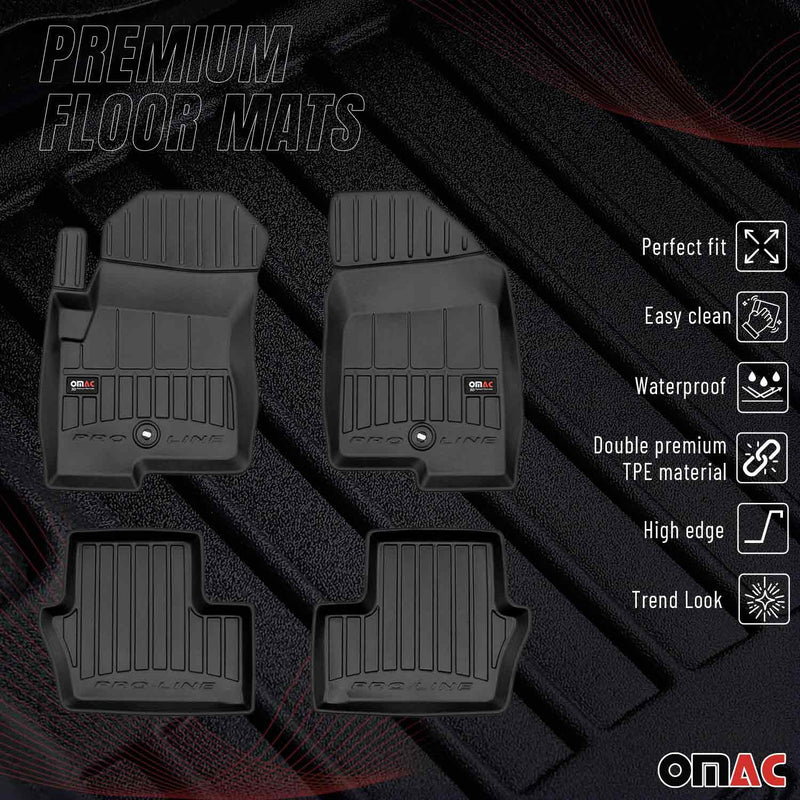 2007-2017 Jeep Compass Patriot Premium Floor Mats Liners Full Set All Weather Heavy Duty