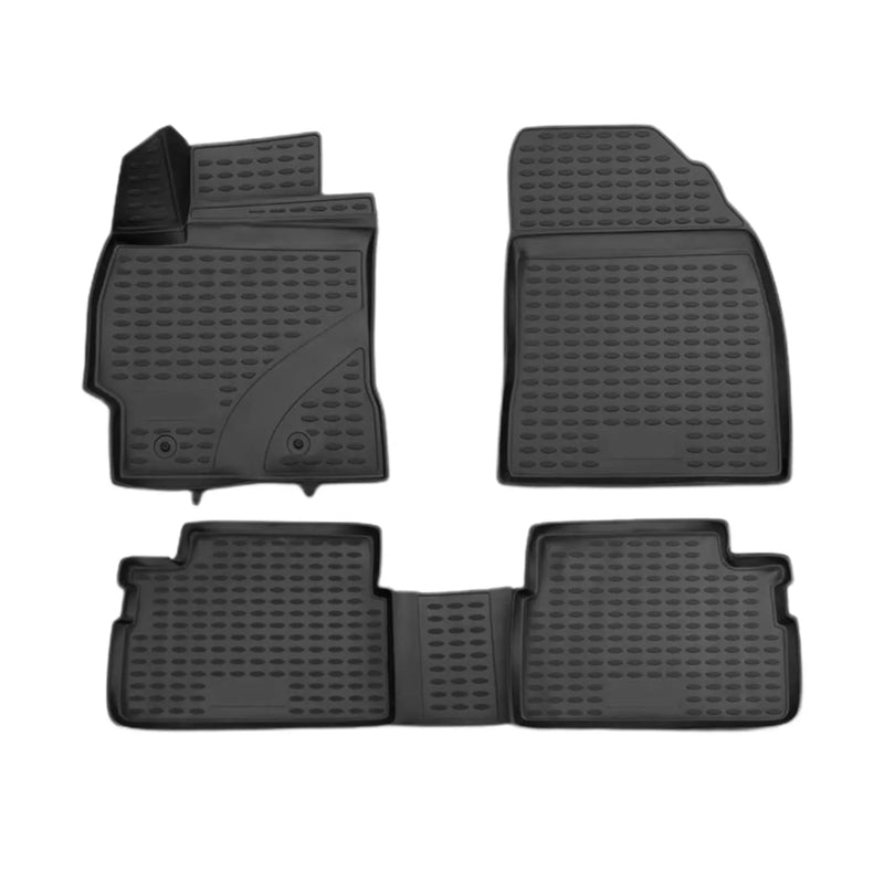 2017-2019 Toyota Corolla Sedan Floor Mats Liners Full Set All Weather Black