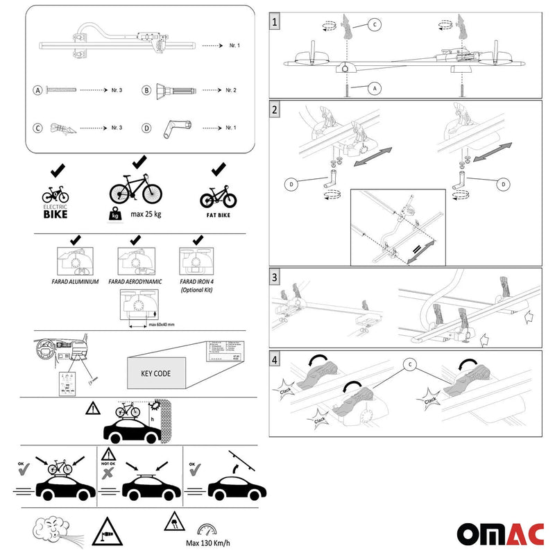 PESIO Bike Rack Carrier Bicycle Rack Cycling Car Truck SUV