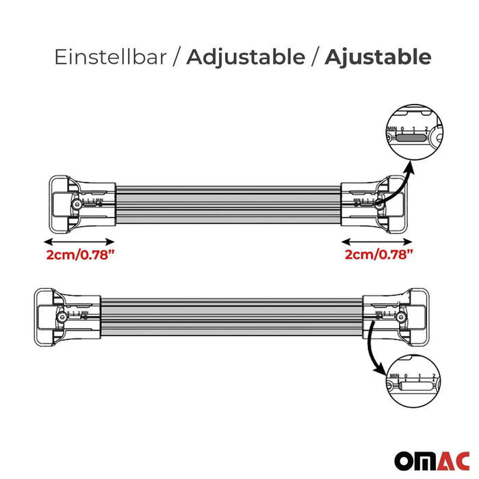 Roof Rack Cross Bars Luggage Carrier for Mercedes Metris 2016-2024 Alu Silver 3x