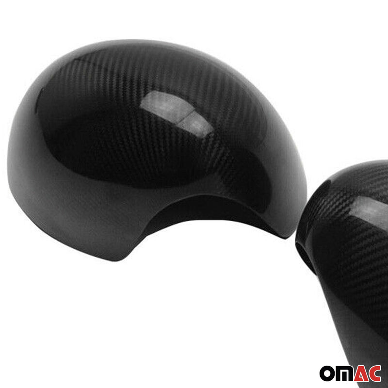 2014-2022 Mini Cooper F55 F56 Side Mirror Cover Caps Carbon Fiber Black 2Pcs