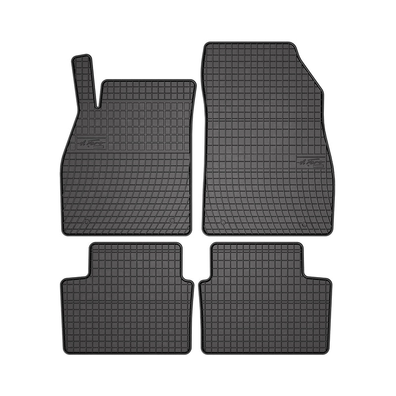 OMAC Floor Mats Liner for Chevrolet Malibu 2008-2013 Black Rubber All-Weather 4x