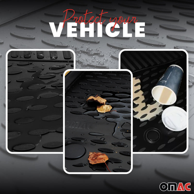 2015-2022 GMC Canyon Crew Cab Floor Mats Liners Full Set All Weather Black