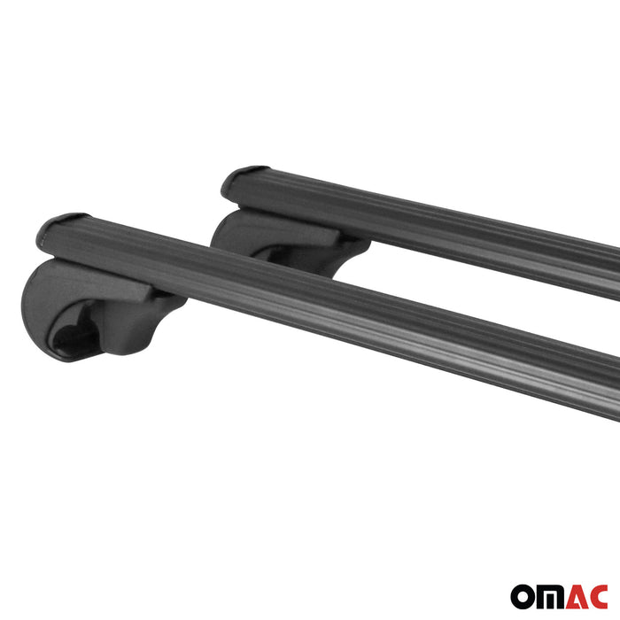 Lockable Roof Rack Cross Bars Luggage Carrier for Audi A4 Wagon 2008-2012 Black