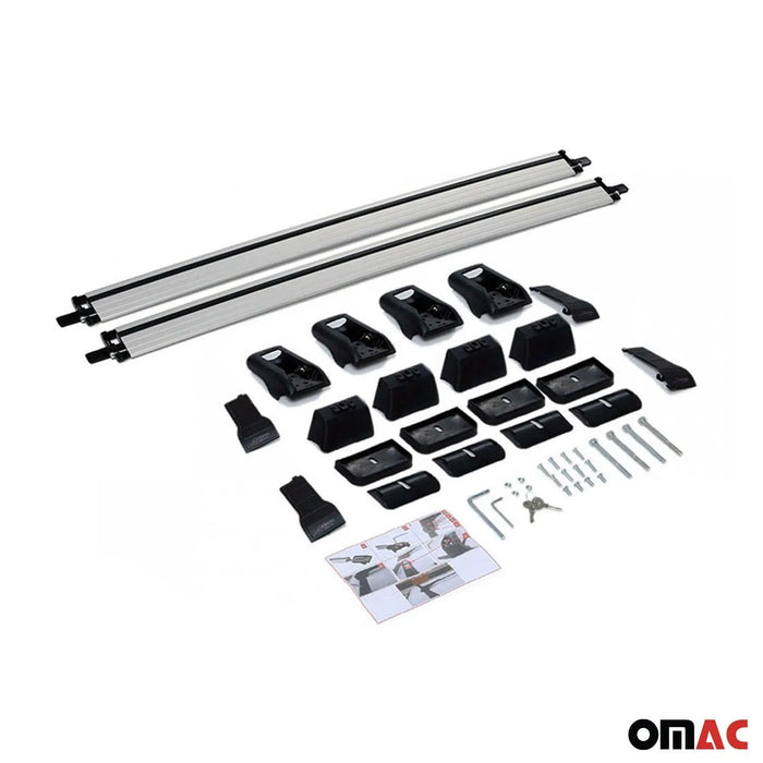 Roof Rack Cross Bars Carrier Alu for RAM ProMaster City 2015-2022 Silver 2x