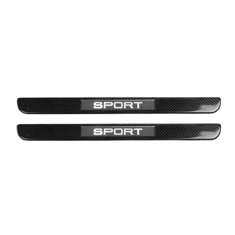 Mercedes CLK Class Door Sill Scuff Plate Illuminated Carbon Fiber Black 2Pcs