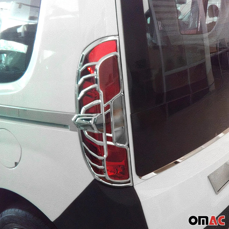 Trunk Tail Light Trim Frame for RAM ProMaster City 2019-2022 Chrome Silver 2 Pcs - OMAC USA