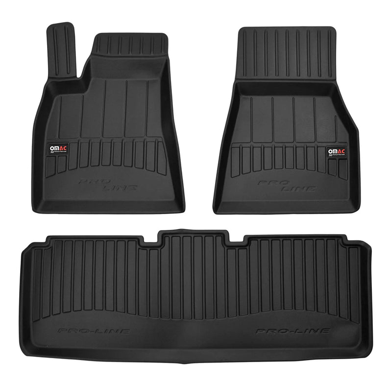 2014-2020 Tesla Model S Premium Floor Mats Liners Full Set All Weather Heavy Duty