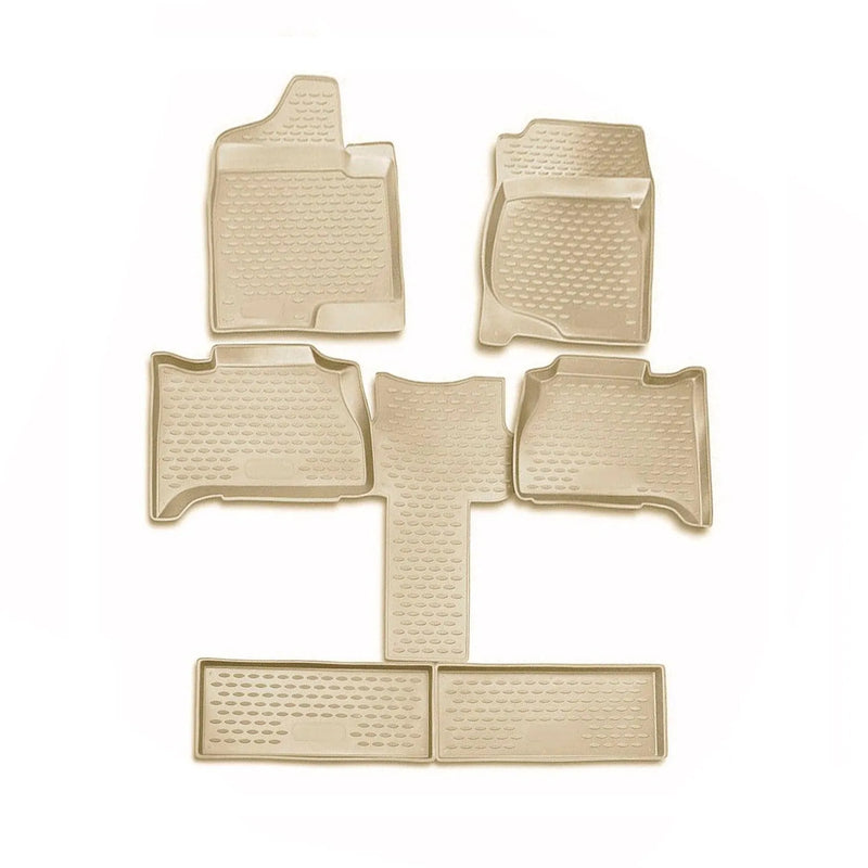 2007-2014 Chevrolet Suburban Floor Mats Liners Full Set All Weather Beige