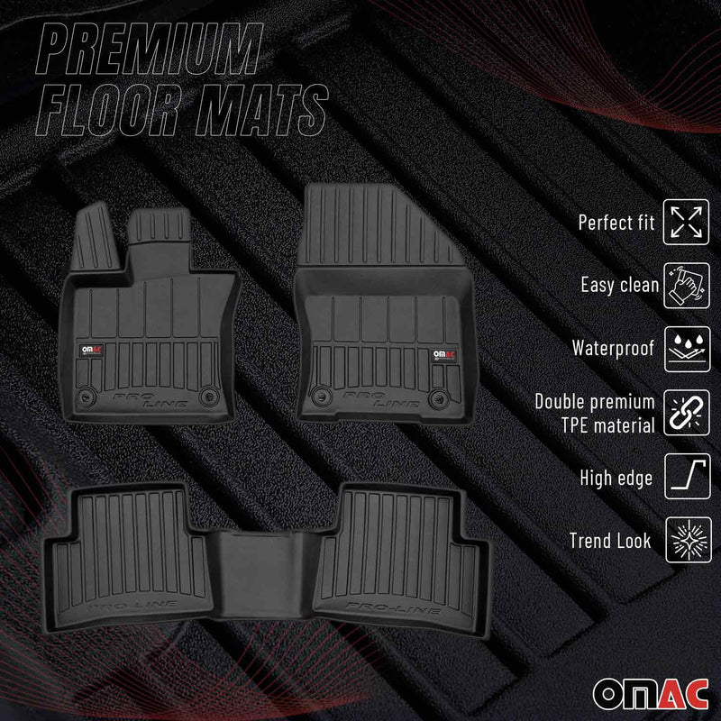 2015-2021 Ford Mustang Premium Floor Mats Liners Full Set All Weather Heavy Duty