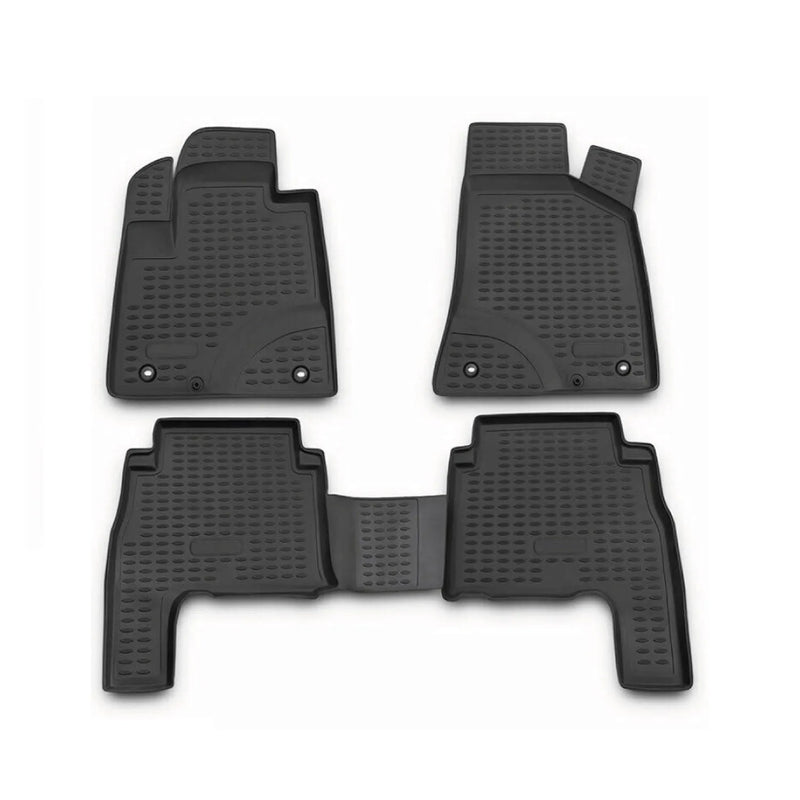 2007-2012 Hyundai Santa Fe Floor Mats Liners Full Set All Weather Black