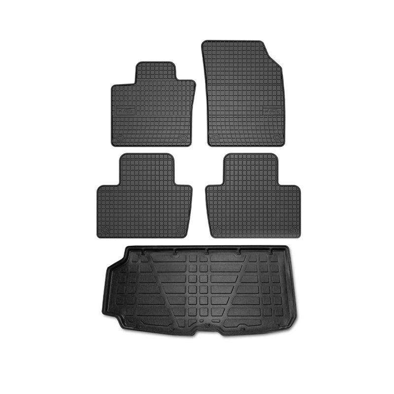 2016-2024 Volvo XC90 Floor Mats & Cargo Liner Full Set All Weather Black