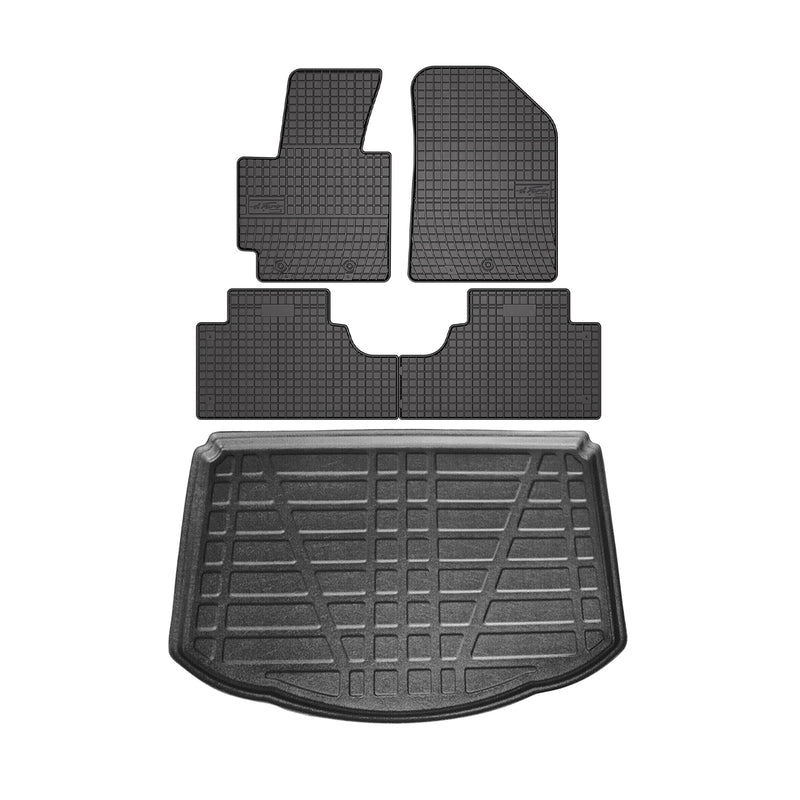 2014-2019 Kia Soul Floor Mats & Cargo Liner Full Set All Weather Black