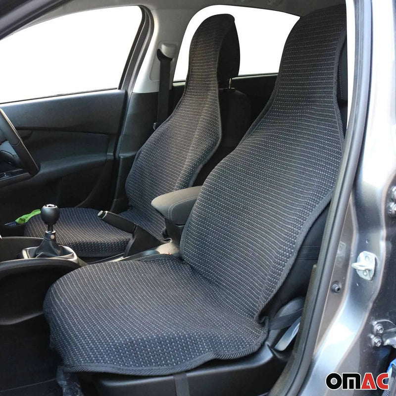 RAM Antiperspirant Front Seat Cover Pads Black Grey 2 Pcs