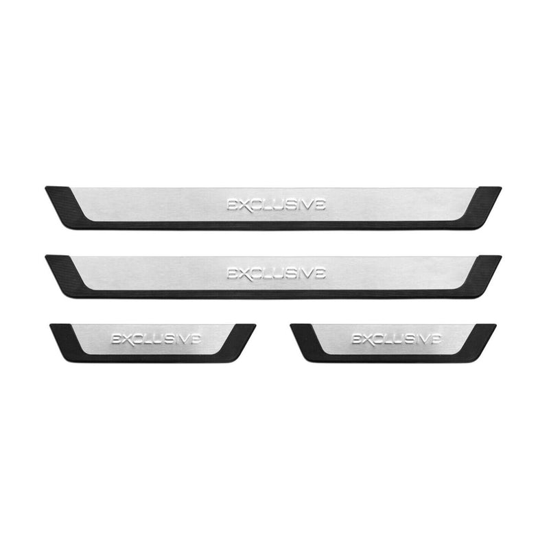 2011-2021 Alfa Romeo Giulietta Door Sill Scuff Plate Scratch Protector Exclusive Brushed Steel 4Pcs